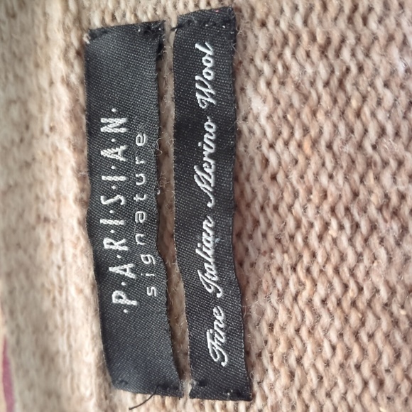 Parisian signature Fine Italian Merino Wool size medium women's open cardigan - Picture 2 of 13